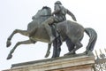 Statue of a horse rider in front of the Royal Palace Palazzo Reale in Turin Torino, Piedmont Piemonte, Italy Royalty Free Stock Photo