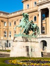 Statue of Horse Tamer at Royal Palace on Buda Castle, Budapest, Hungary