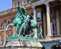 Statue of the horseherd - Buda Castle - Budapest Royalty Free Stock Photo