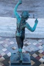 statue of human representation in the house of Faun in the archaeological park of pompeii