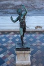 statue of human representation in the house of Faun in the archaeological park of pompeii