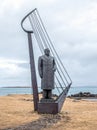Statue of Icelandic Poet & Lawyer Einar Benediktsson at Hofdi Ho Royalty Free Stock Photo