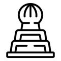 Statue icon outline vector. Cambodia travel