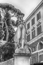 Statue in the iconic Piazza del Popolo, Rome, Italy
