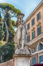 Statue in the iconic Piazza del Popolo, Rome, Italy