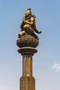 Statue image Hanuman guarding in Patan Durbar square is situated at the centre of Lalitpur, Kathmandu Valley, Nepal