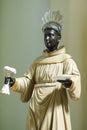 Statue with image of Saint Benedict