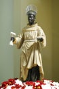 Statue with image of Saint Benedict