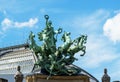 Statue Immortality outstripping Time on top of the Grand Palais in Paris