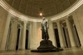 Interior of the Jefferson memorial in Washington DC at night Royalty Free Stock Photo