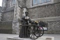 Statue of Irish folk legend Molly Malone on Grafton Street