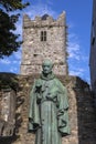 Luke Wadding Statue and the French Church in Waterford