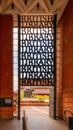 Statue of Isaac Newton by Eduardo Paolozzi at cast iron entrance, British library, London UK Royalty Free Stock Photo