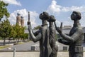 Statue at the Iseum Savariense museum and roman archeological site in Szombathely Royalty Free Stock Photo