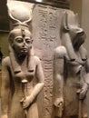 Statue of Isis and Wepwawet at Metropolitan Museum of Art. Royalty Free Stock Photo