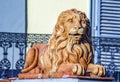 Statue of the Italian Florentine Renaissance: lions defending freedom Royalty Free Stock Photo