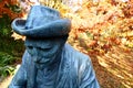 Statue of Ivan Vladimirovich Michurin in autumn garden, Mlynany arboretum, Slovakia