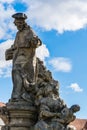 Statue of Ivo of Kermartin on Charles Bridge in Prague