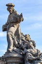 Statue of Ivo of Kermartin on Charles Bridge in Prague