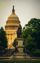 Statue of James Garfield in front of the United States Capitol Building in Washington