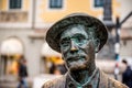 The statue of James Joyce in Trieste Royalty Free Stock Photo