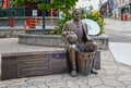 Statue of James Naismith, inventor of basketball, in Almonte, Ontario, Canada,