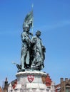 Statue of Jan Breydel, Pieter de Coninck in Bruges Royalty Free Stock Photo