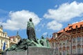 The statue of Jan Hus, Prague, Czech Republic Royalty Free Stock Photo