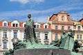 The statue of Jan Hus, Prague, Czech Republic Royalty Free Stock Photo