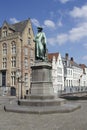 Statue of Jan van Eyck Royalty Free Stock Photo