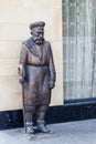 Statue of janitor on street of Tbilisi, Georgia Royalty Free Stock Photo