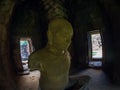 Statue of Jayavarman VII at Phimai historical park. Royalty Free Stock Photo