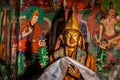 Statue of Je Tsongkhapa, founder of the Gelugpa school in Likir Gompa. Ladakh, India