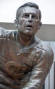 Statue of Jean Beliveau former hockey player in front the Bell Center