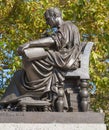 A statue of Jean-Jacques Rousseau in Geneva, Switzerland