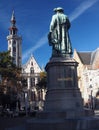 Statue Jean Van Eyck Square Bruges Belgium