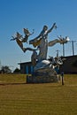 Statue of Jesus and Angels Display along Weatherford, Texas Highway.