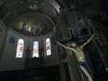 Statue of jesus chist in catholic church of Barcelonnette in haute provence