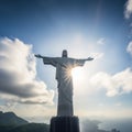 Statue of jesus Christ in brazil generative AI