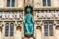 Statue of Jesus on the Christ Church Gate of Canterbury Cathedral