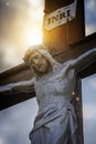 Statue of Jesus Christ on the cross Royalty Free Stock Photo