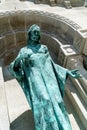 The Statue of Jesus Christ in front of Santa Luzia basilic in Viana do Castelo, Portugal Royalty Free Stock Photo