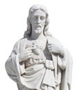 Statue of Jesus Christ isolated on white Royalty Free Stock Photo