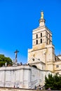 Statue of Jesus Christ and Palace of the Popes