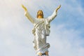 Statue of Jesus Christ with raised hands religion, Christianity, concept of faith