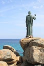 Statue of Jesus Christ in Santa Giusta beach in Sardinia