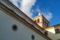 Statue of Jesus Christ on top of Catholic church in Portugal Royalty Free Stock Photo