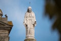 Statue of Jesus Christ on Catholic church in Portugal