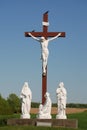 Statue of Jesus Christ on wood cross Royalty Free Stock Photo