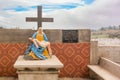 Statue of Jesus and Mary at the road in Guatemala.